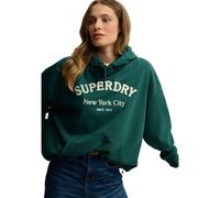Women's hooded sweatshirt Superdry Luxe Casual Emb Relaxed Vert M