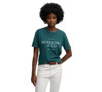 Superdry Luxe Casual Relaxed Fit Short Sleeve T-shirt Green 2XS Woman