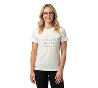 Superdry Luxe Casual Relaxed Short Sleeve T-shirt Beige M Woman