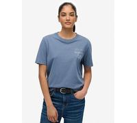 Superdry Luxe Casual Relaxed T-Shirt, Blue, Size 12, Women Blue