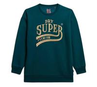 Superdry Luxe Metallic Logo Long Sleeve Midi Dress