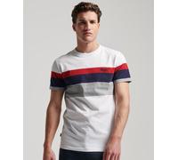 Superdry M1011513A Orange Label Classic Stripe T-Shirt - OPTIC