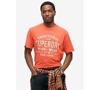 Superdry Machined Goods Workwear T-Shirt - Orange, Orange, Size M, Men Orange