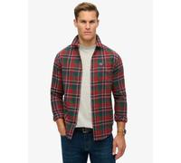 Superdry male Brushed Cotton Check Shirt - M - Red, Red