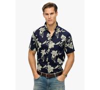 Superdry male Cotton Blend Hawaiian Shirt - M - Navy Mix, Navy Mix