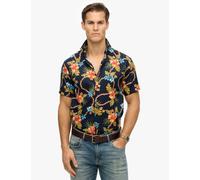 Superdry male Cotton Blend Hawaiian Shirt - M - Navy Mix, Navy Mix