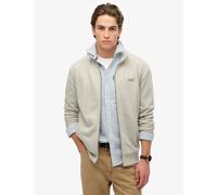 Superdry male Cotton Rich Essential Logo Zip Up Track Top - Grey, Grey