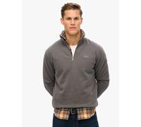 Superdry male Cotton Rich Funnel Neck Henley Sweatshirt - Green, Green
