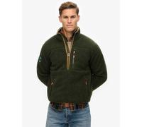 Superdry male Fleece Half Zip Jumper - Green, Green