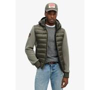 Superdry male Hooded Padded Bomber Jacket - S - Green, Black,Green