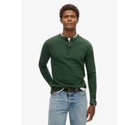 Superdry male Overzized Pure Cotton Grandad Collar Top - M - Green, Green,Navy,Black,Brown