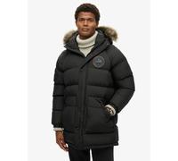 Superdry male Padded Hooded Longline Parka Jacket - Black, Black