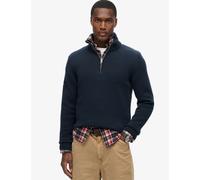 Superdry male Pure Cotton Knitted Henley Jumper - Navy, Green,Navy,Grey
