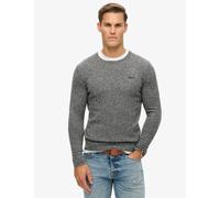 Superdry male Wool Blend Crew Neck Jumper - Dark Grey, Dark Grey