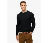 Superdry male Wool Blend Ribbed Crew Neck Jumper - Black, Black,Navy,Brown,Light Grey