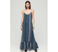 Superdry Maxi Beach Cami Dress Blue Pattern