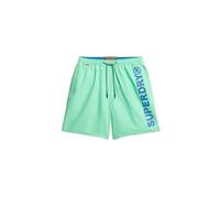 Superdry Mens 17" Graphic Sports Swim Shorts, Spring Bud Green, M