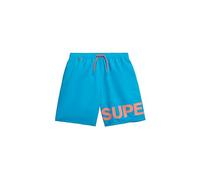 Superdry Mens 17" Graphic Swim Shorts, Hawaii blue, XL