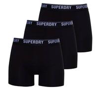 Superdry Mens 3 Pack Boxers Black/Black Optic White