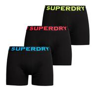 Superdry Mens 3 Pack Boxers Black/Neon