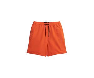 Superdry Men's 43 cm Long Premium Swim Shorts with Embroidery, Denim Co Rust Orange, L