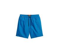 Superdry Men's 43 cm Long Premium Swim Shorts with Embroidery, Semi-dark blue, S