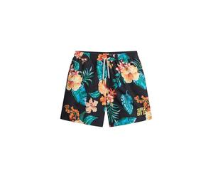 Superdry Men's 43 cm Long Swimming Shorts with Hawaiian Print