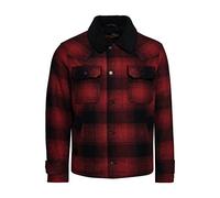 Superdry Men's A6-Wool Coat, Merchant Rhubarb Red Check, M