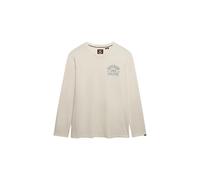 Superdry Men's Athletic ESS LS Tee Shirt, desert bone wool white, M