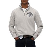 Superdry Mens Athletic Essential Half Zip Sweatshirt Grey Marl