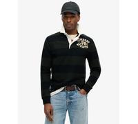 Superdry Vintage Athletic Rugby Long Sleeve T-shirt Black M Men