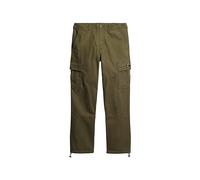 Superdry Men's Baggy Cargo Pants, Drab Olive Green, 32W x 32L