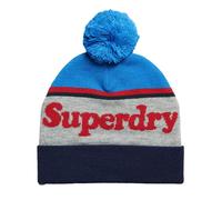 Superdry Mens Beanie Bobble Hat New Royal Blue/Red