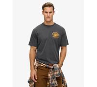 Loose-fitting patterned T-shirt Superdry Biker Rock Noir S