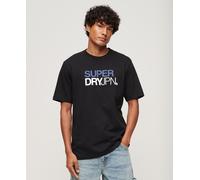Superdry Men's Black Sportswear Logo Loose T-Shirt M1011726A Cotton Tee