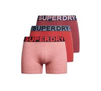 Superdry Men's BOXER TRIPLE PACK Boxer Shorts, Berry Red Marl/Hike Red Marl/Mid Red Grit,