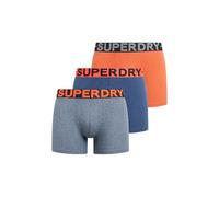 Superdry Men's Boxer Triple Pack Boxer Shorts, Bright blue mottled / bright orange mottled / matte navy blue speckled, S