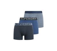 Superdry Men's BOXER TRIPLE PACK Boxer Shorts, Frosted navy grit/Dark Indigo Marl/Navy,