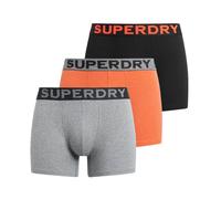 Superdry Mens Boxers 3 Pack Black/Bright Orange Marl/Noos Grey Marl