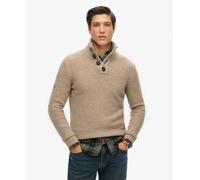 Superdry Mens Chunky Knit Button Neck Jumper Size Xxl