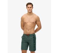 Superdry Mens Classic 19" Logo Board Shorts, charcoal, M