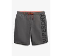 Superdry Mens Classic 19" Logo Board Shorts, charcoal, M