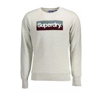 Superdry Mens Classic Crew Sweatshirt M000942r12y - Light Grey Cotton - Size 2XL