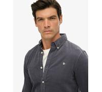 Superdry Classic Needle Cord Long Sleeve Shirt XL Grey