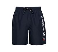 Superdry Mens Code APPLQUE 19INCH Swim Short W2 - Swim Shorts, Deep Navy, Medium