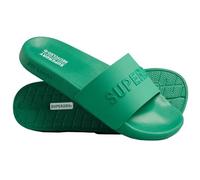 Superdry Men's Code Logo Vegan Pool Slide Flip-Flop, Beverly Green, Medium UK