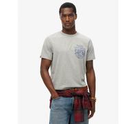 Superdry Copper Label Chest Graphic Short Sleeve T-shirt Grey L Men