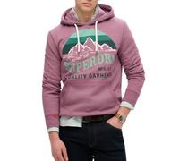 Superdry Mens Core Logo Great Outdoors Hoodie Beach Burgundy Grit