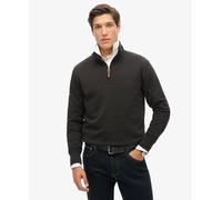 Superdry Core Logo Henley Half Zip Sweater Black S Men