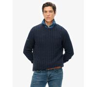 Superdry Mens Cotton Classic Cable Knit Crew Jumper